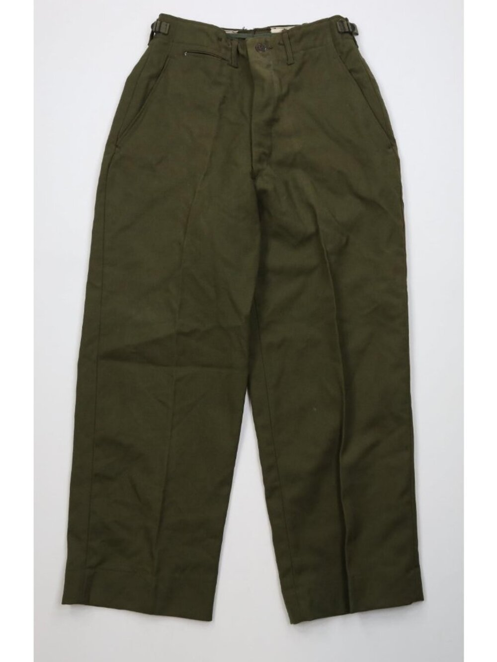 Vtg 50s Korean War Mens Small Short Button Fly 18oz Wool Wide Leg Field Pants
